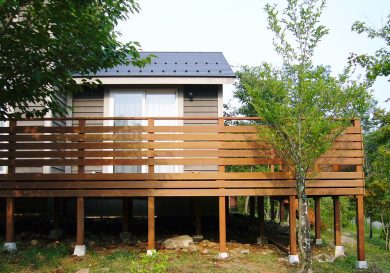 栃木県那須町の別荘ウッドデッキ施工例3